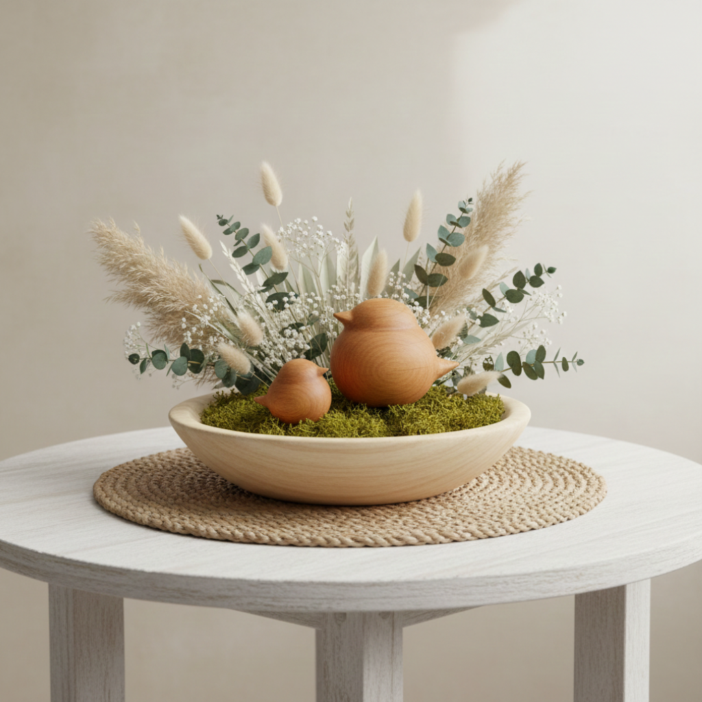 Dubový ptáček – mini dekorace z masivního dubu